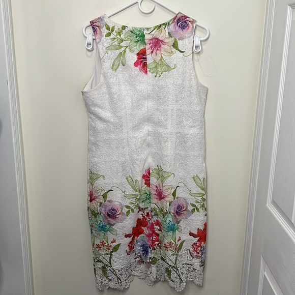 Cleo Unique Floral Sheath Dress Size 12 - Picture 4 of 16